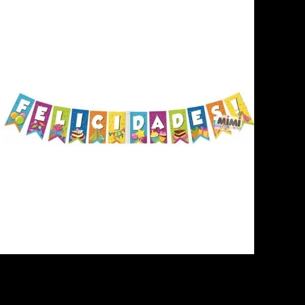 LETRERO BANDERIN FELICIDADES 1136 PADI BOLSA C1 PZA. E.25